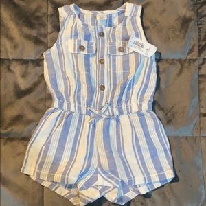 Old Navy Infant Romper Light Blue and White